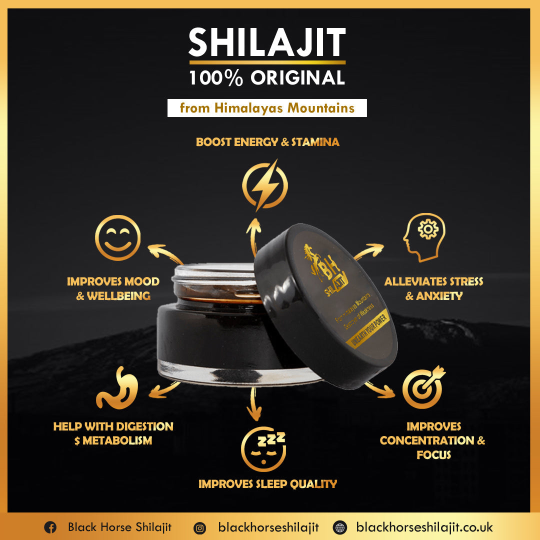 Black Horse Shilajit | Pure Himalayan Shilajit Resin | Natural Energy & Vitality Booster | 100% Authentic | UK Seller My Store