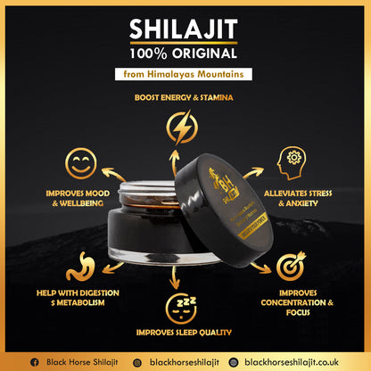 Black Horse Shilajit | Pure Himalayan Shilajit Resin | Natural Energy & Vitality Booster | 100% Authentic | UK Seller My Store